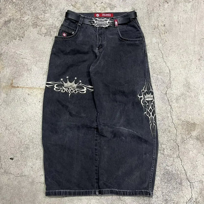 High Waist Wide Leg Cotton Jeans