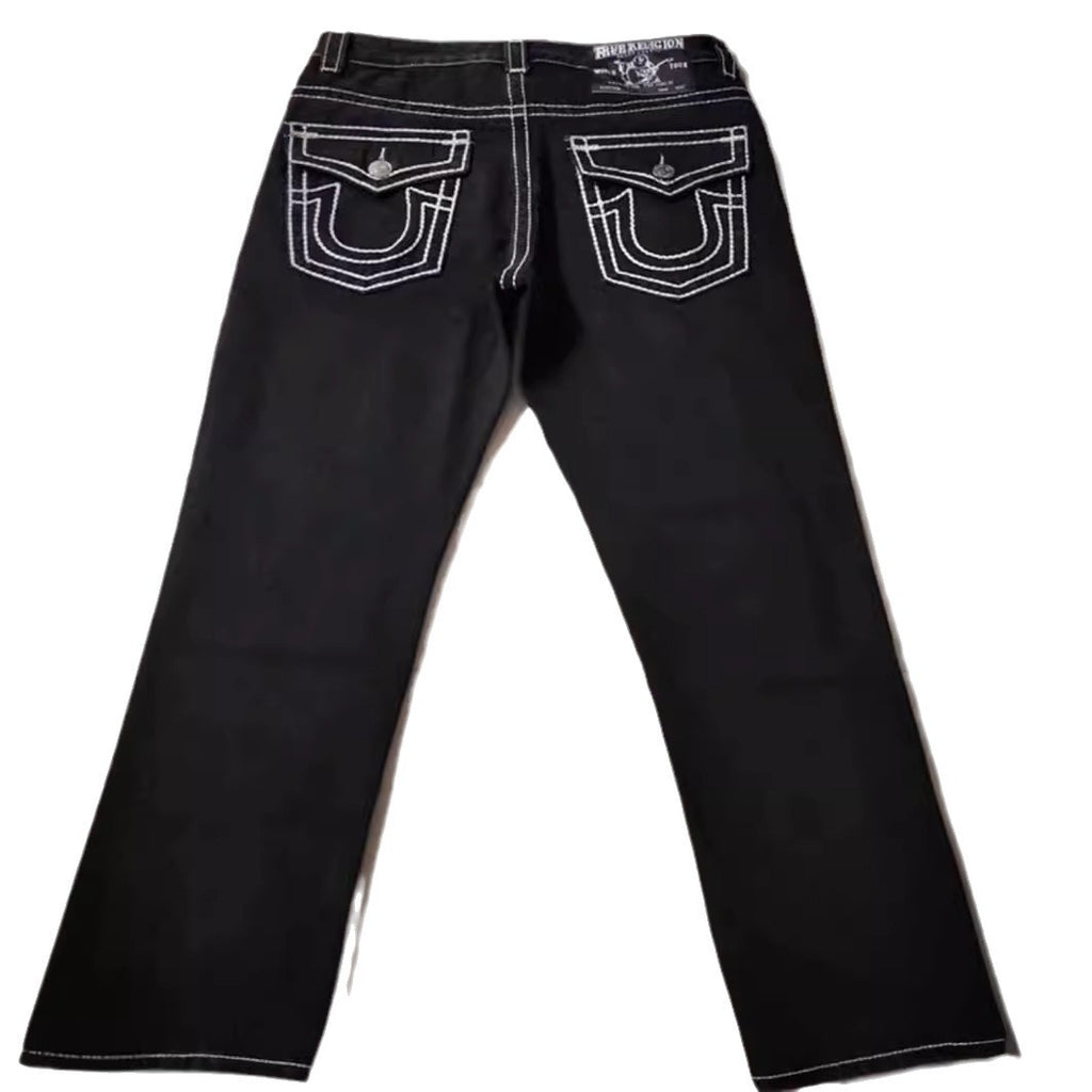 High street streetwear brand denim casual pants