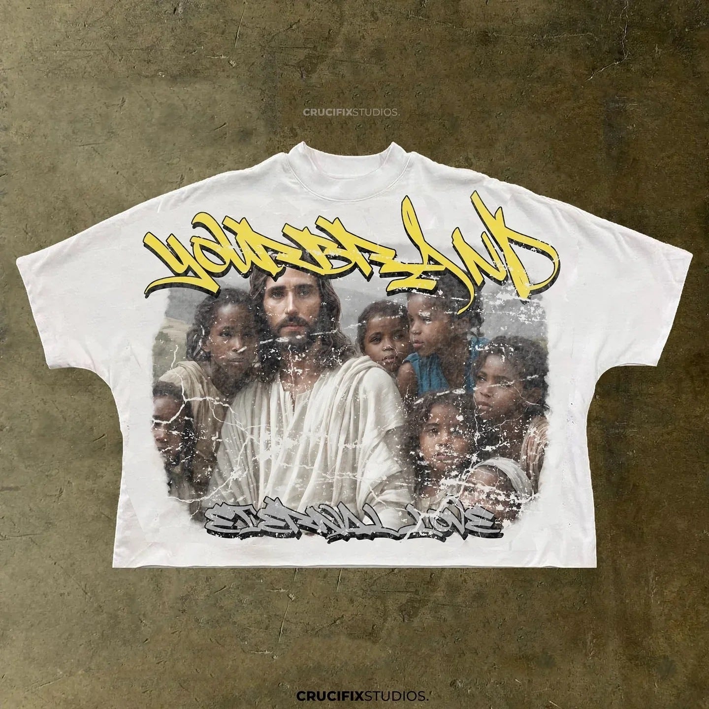 Graphic Print Cotton T-Shirt Oversized Casual Top