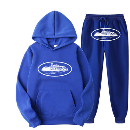 Loose hoodie set for trendy street wear