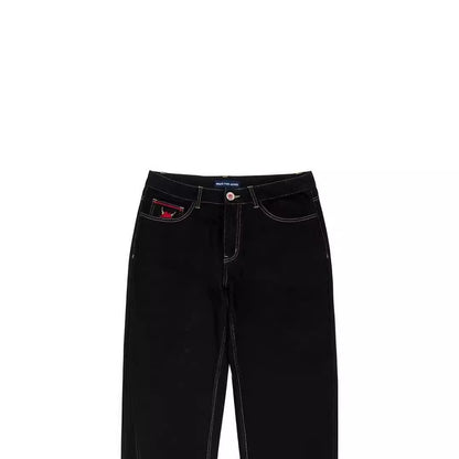 Embroidered Denim Shorts