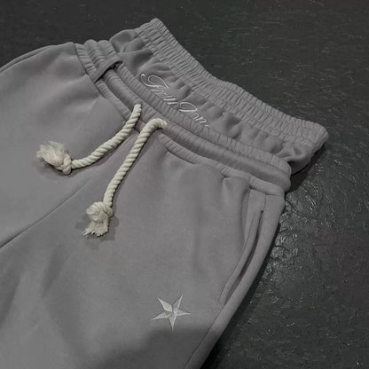 Embroidered Double Waist Sweatpants