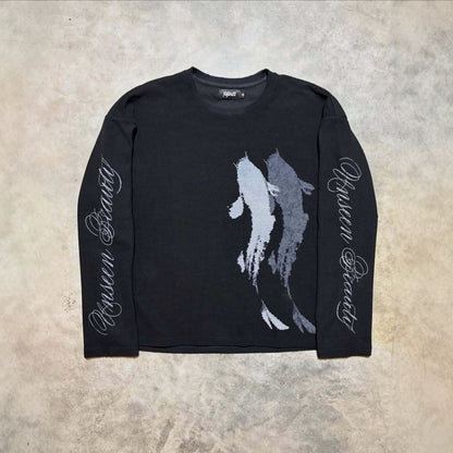 Y2K Retro Gothic Print Long Sleeve T-Shirt