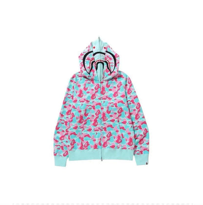Double Hood Cotton Embroidered Streetwear Jacket