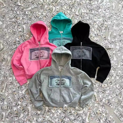 RIOT American Style Zipper Hoodie Sweatshirt - hoodie