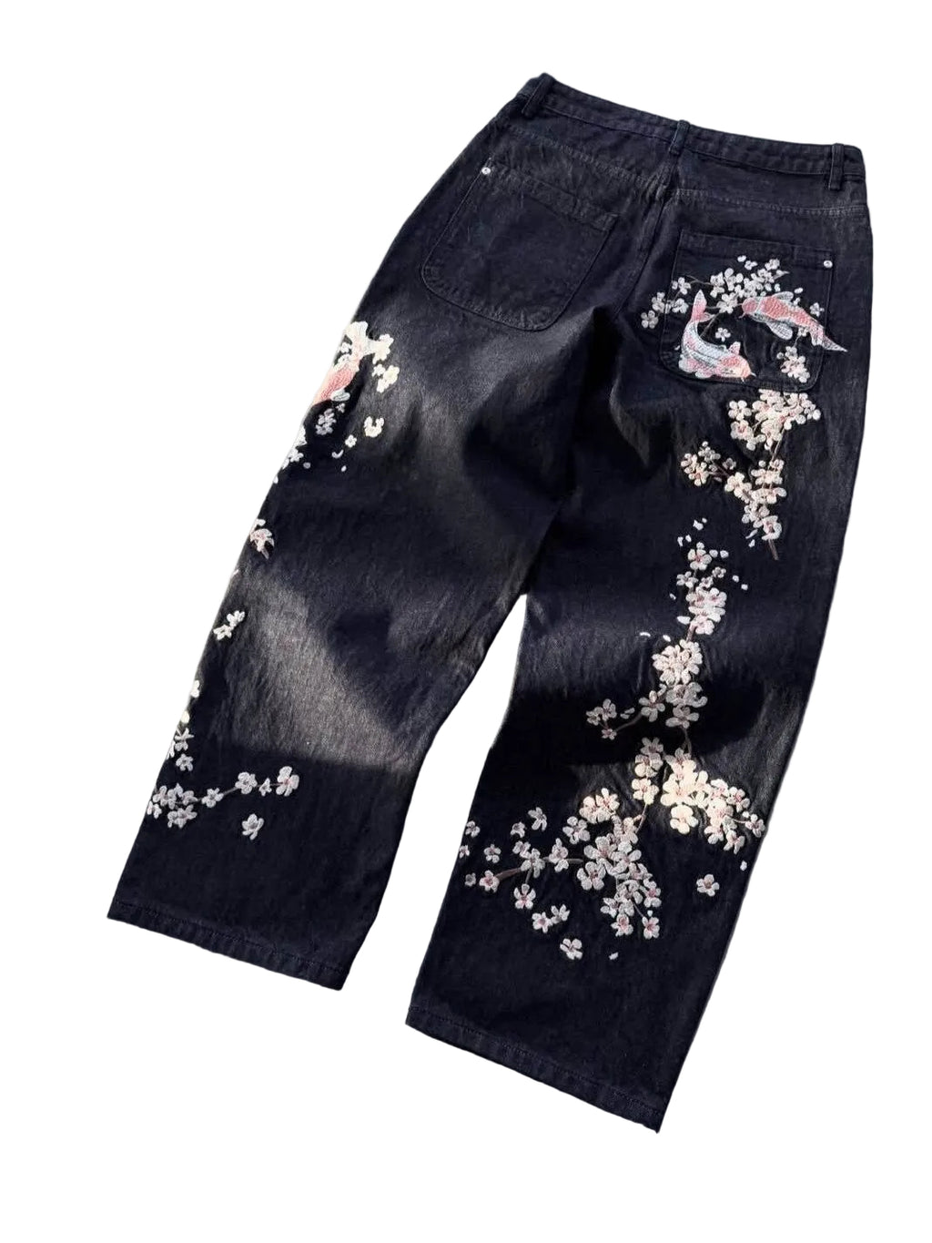 Japanese Style 3D Printed Cherry Blossom Casual Pants