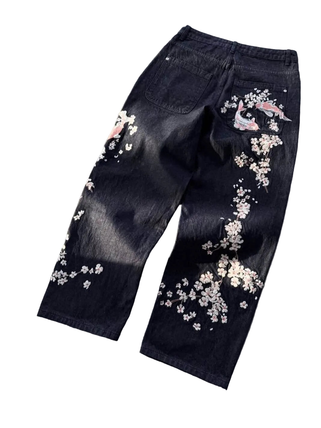 Japanese Style 3D Printed Cherry Blossom Casual Pants