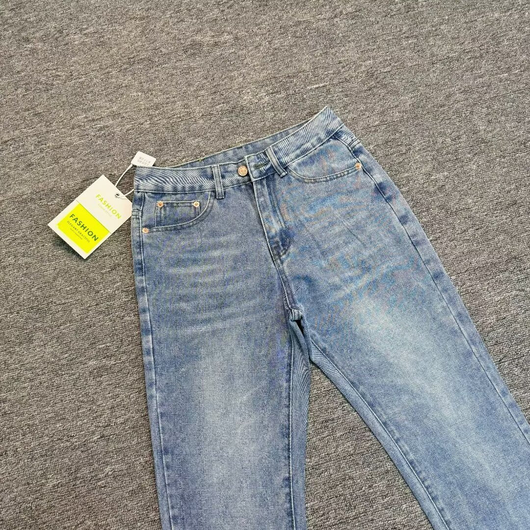 Ice Blue distressed washed style jeans