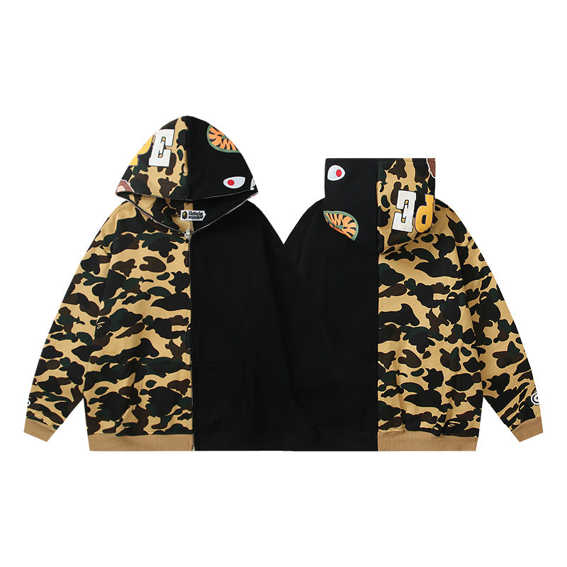 Hooded Cardigan Zipper Fleece Sweatshirt