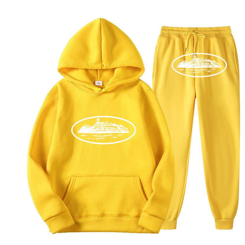 Loose hoodie set for trendy street wear