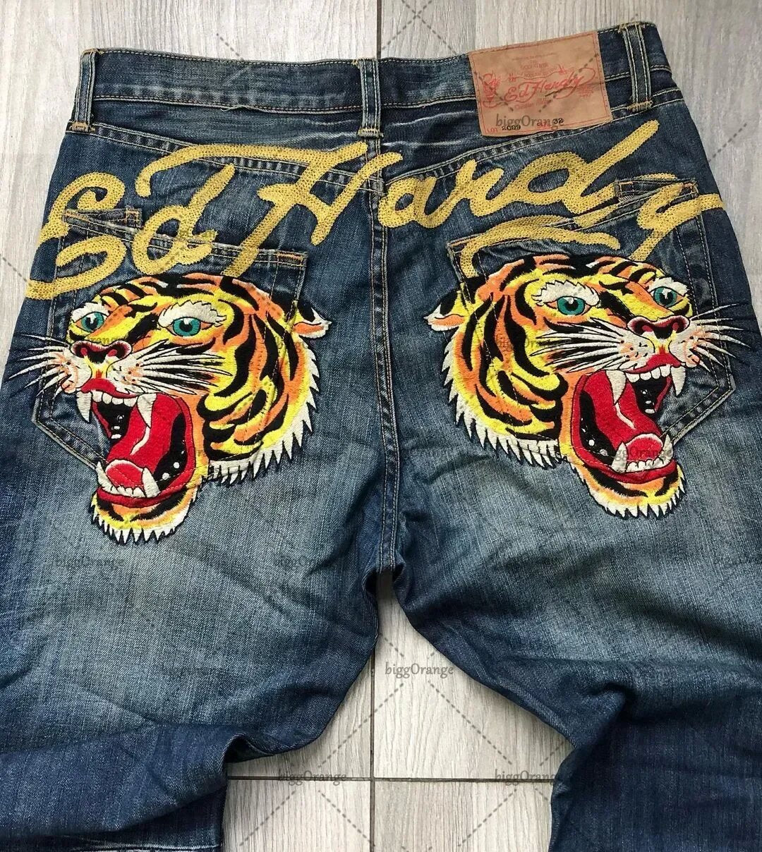 Straight-leg retro loose wide-leg jeans