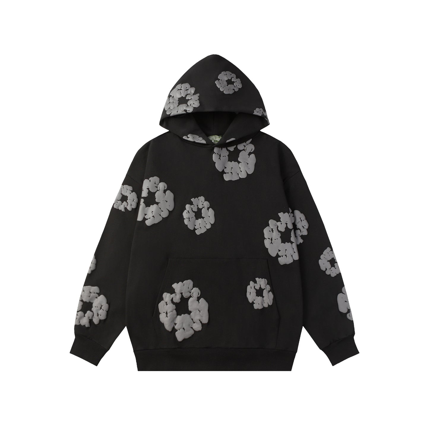 Floral Foam Print Hooded Sweatshirt and Pants Set