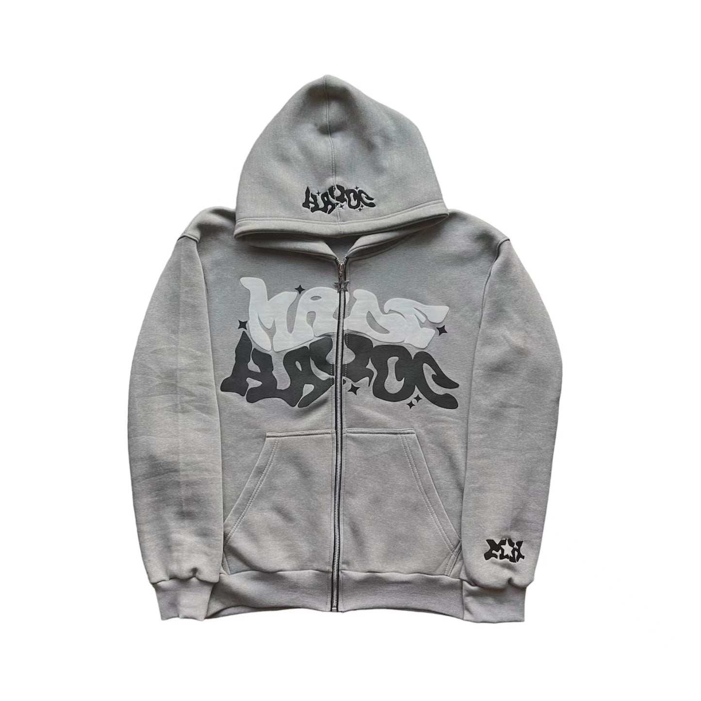 Foam Letter Print Cardigan