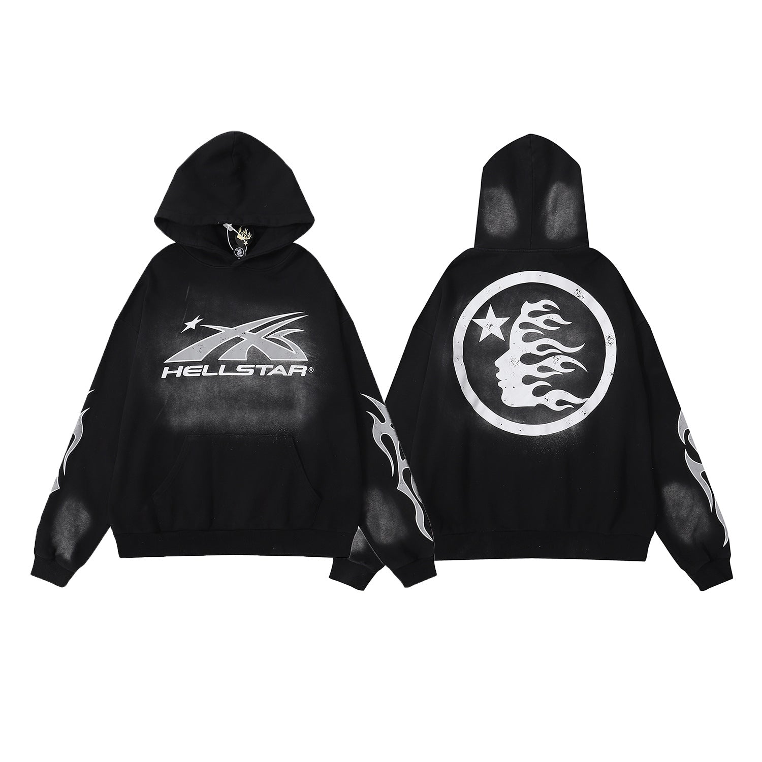 Retro Cotton Hooded Sweatshirt for Men and Women Hellstar
