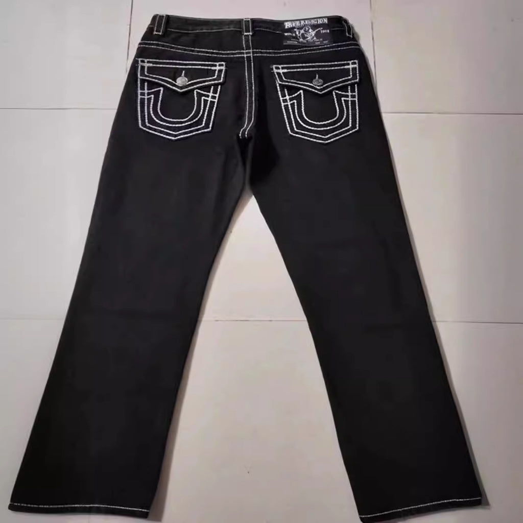 High street streetwear brand denim casual pants
