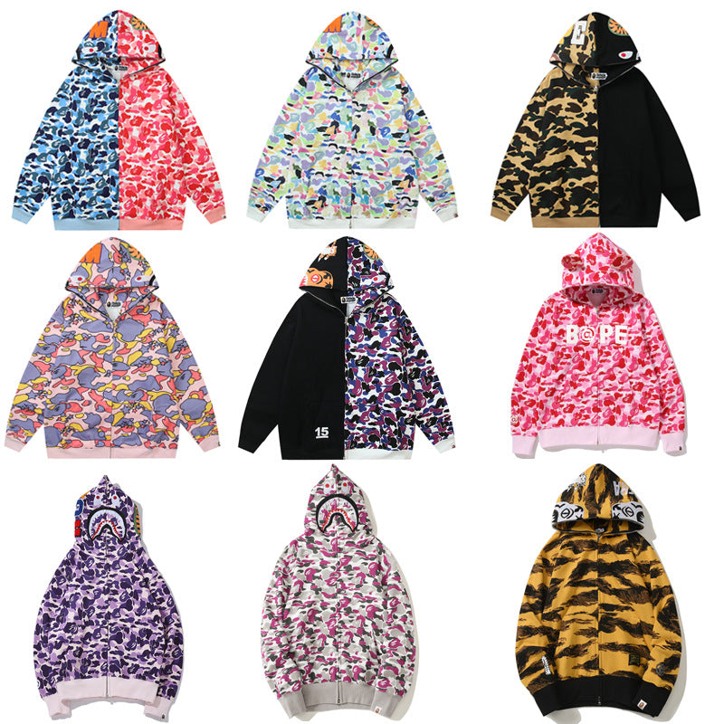 Hooded Cardigan Zipper Fleece Sweatshirt