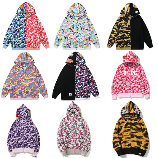 Hooded Cardigan Zipper Fleece Sweatshirt