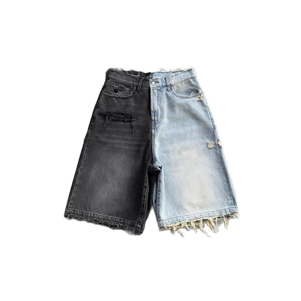Gothic Washed Denim Shorts
