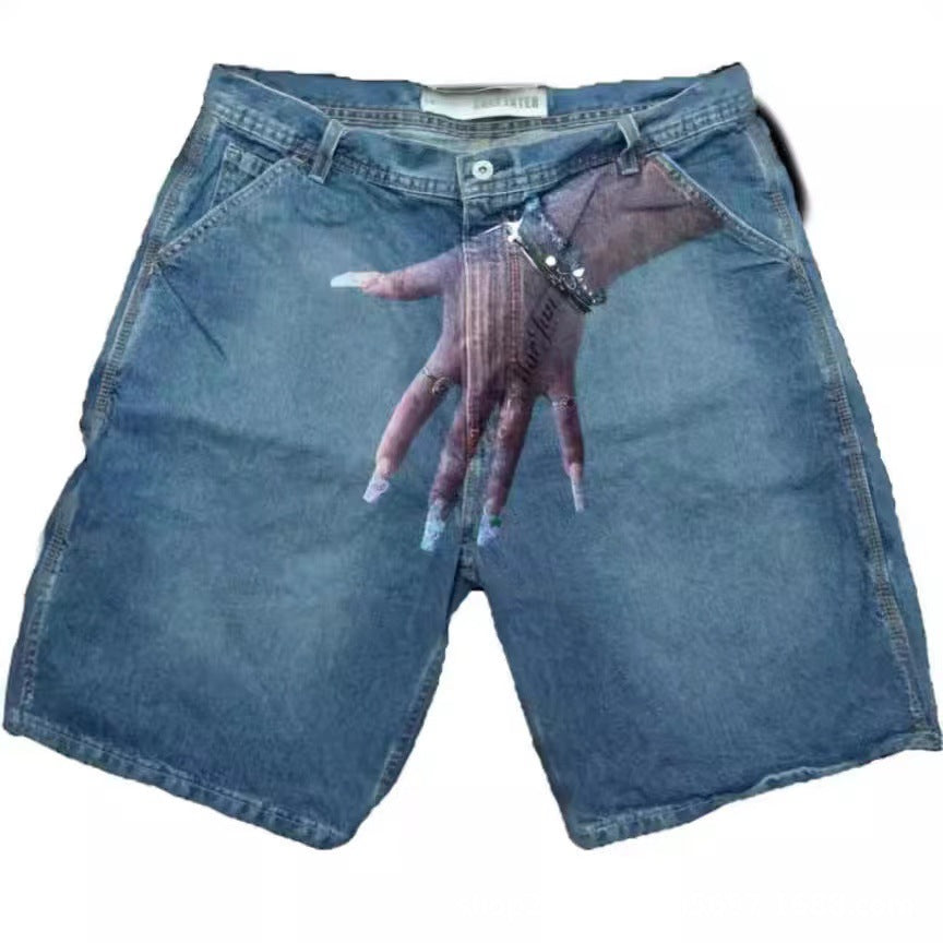 Mens denim shorts