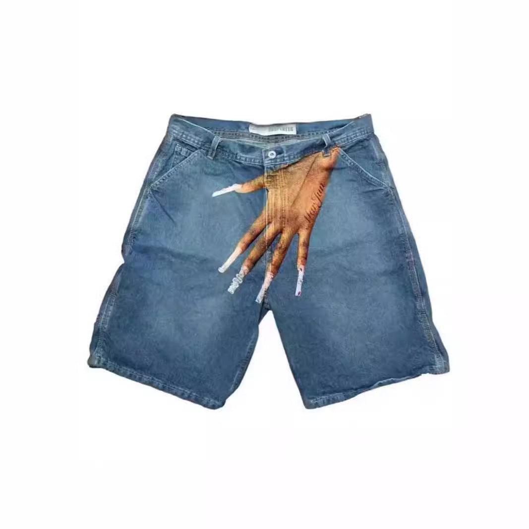 Mens denim shorts