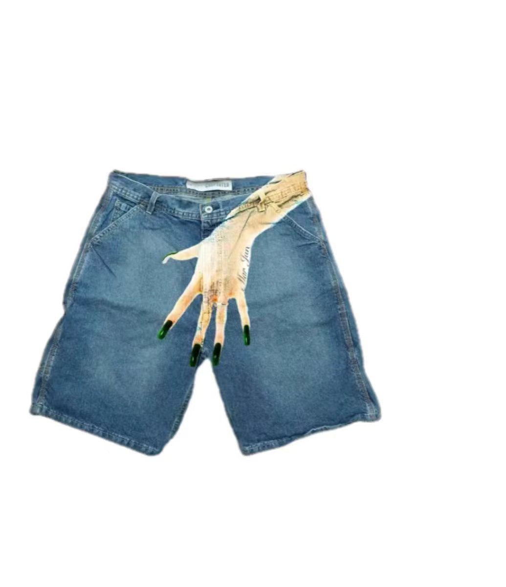 Mens denim shorts