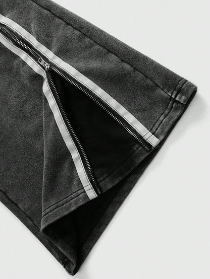Casual Zipper Sweatpants Men Women