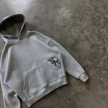 Embroidered sweatshirt and sweatpants set