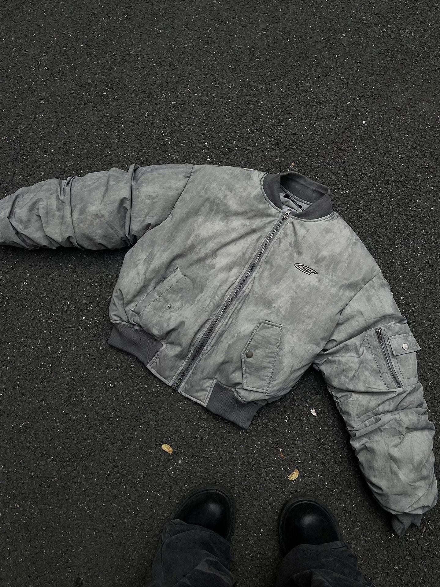 Retro Pleated Baseball Jacket