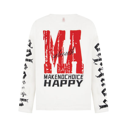 Hand-Painted Graffiti Long Sleeve T-Shirt