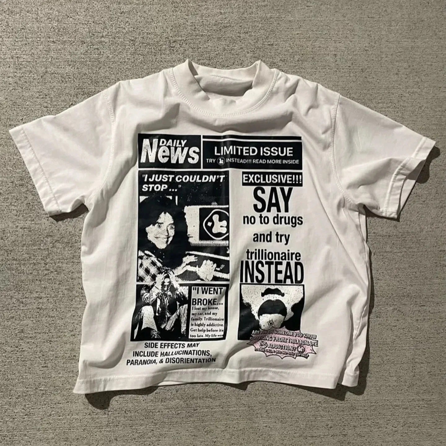 Graphic Print Cotton T-Shirt Oversized Casual Top