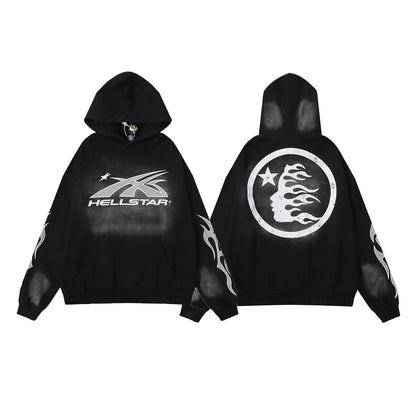 Retro Cotton Hooded Sweatshirt for Men and Women
