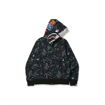 Double Hood Cotton Embroidered Streetwear Jacket