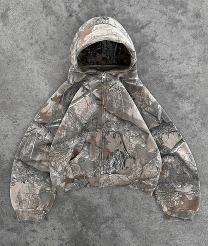 Men's American retro hooded sweatshirt