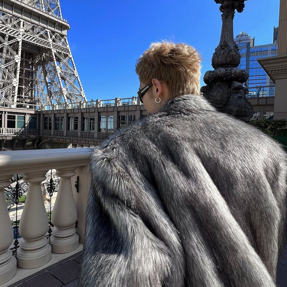 Short Faux Fur Mens Coat
