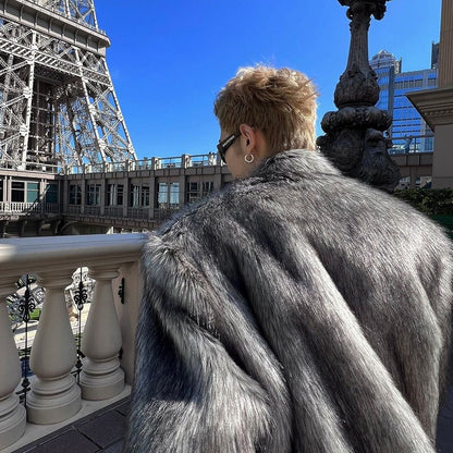 Short Faux Fur Mens Coat