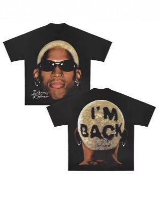 Retro Cartoon Print Loose Fit T-Shirt