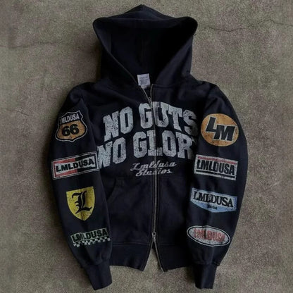 Y2K American retro sportswear coat top