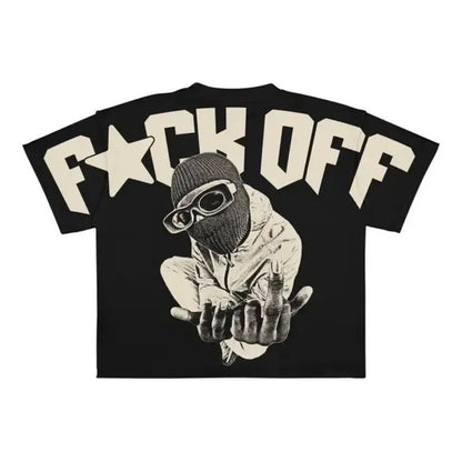 Men's printed punk casual short-sleeved shirt