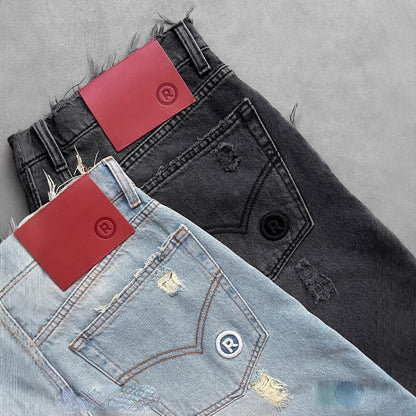 Gothic Washed Denim Shorts