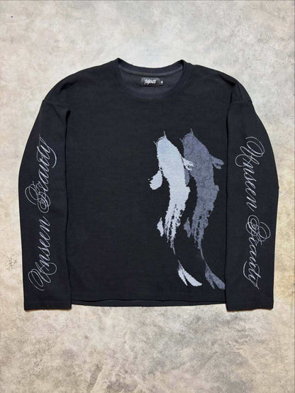 Y2K Retro Gothic Print Long Sleeve T-Shirt