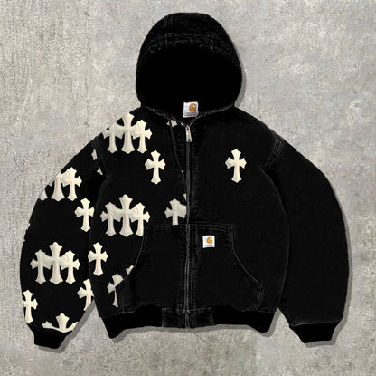 Mens Fleece Lined Hooded Sweatshirt with 3D Print