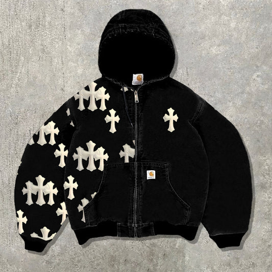 Mens Fleece Lined Hooded Sweatshirt with 3D Print