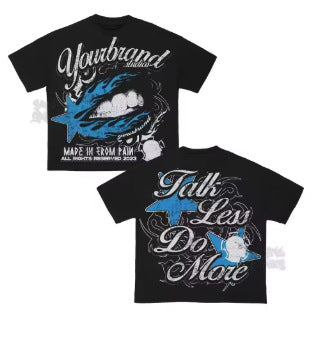 Retro Cartoon Print Loose Fit T-Shirt