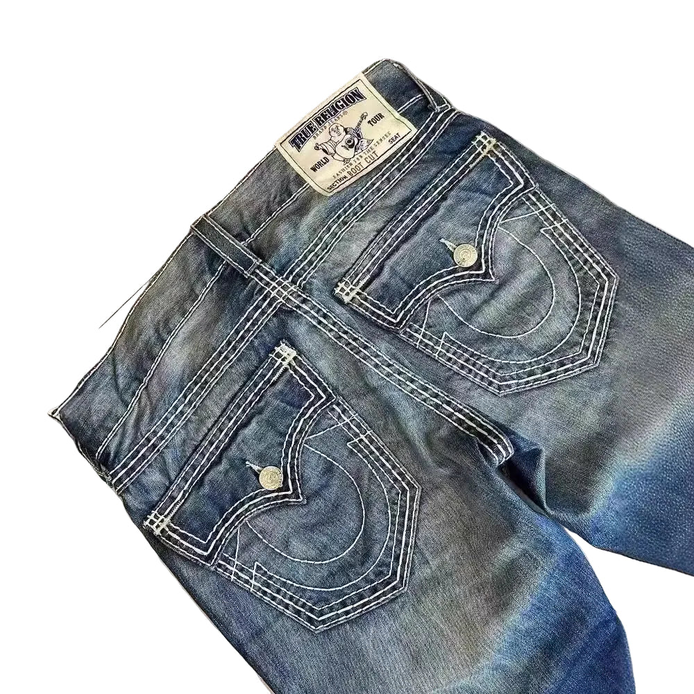 High street streetwear brand denim casual pants