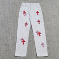 Loose Printed Straight Jeans Chrome Hearts