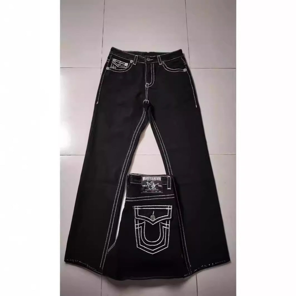 High street streetwear brand denim casual pants