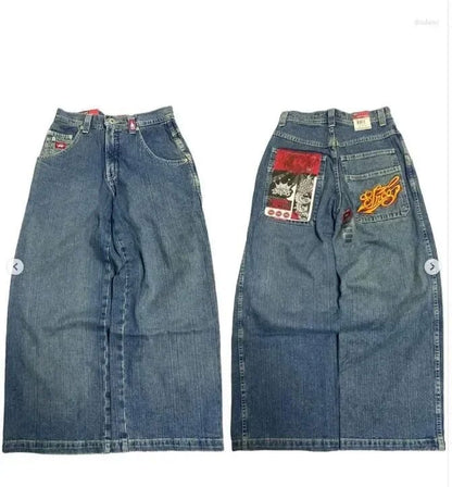 High Waist Wide Leg Cotton Jeans