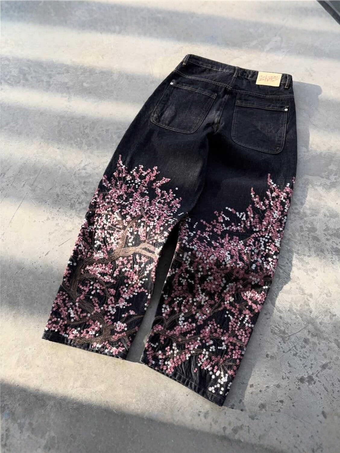 Japanese Style 3D Printed Cherry Blossom Casual Pants