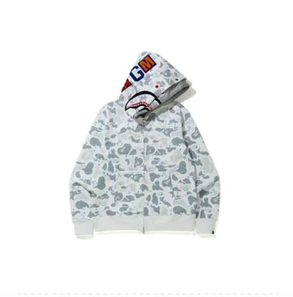 Double Hood Cotton Embroidered Streetwear Jacket