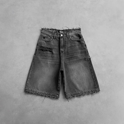 Gothic Washed Denim Shorts